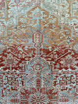 antique Persian area rug at Petrichor Vintage Co.