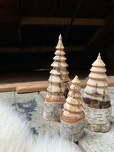 spalted birch handcrafted trees