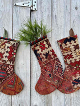 Antique Rug Christmas Stocking