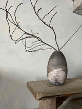 Large Raku Fired Ceramic Vase