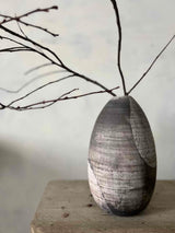 Large Raku Fired Ceramic Vase