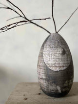 Large Raku Fired Ceramic Vase