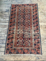 antique Perian accent rug