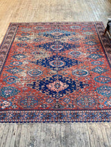 antique Caucasian Soumak area rug