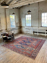 antique Caucasian Soumak area rug