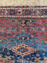 antique Caucasian Soumak area rug