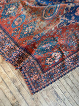 antique Caucasian Soumak area rug