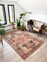 Mishka // 7'4" x 4'11" - Vintage Rug at Petrichor Vintage Co.