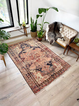 Mishka // 7'4" x 4'11" - Vintage Rug at Petrichor Vintage Co.