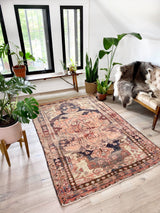 Mishka // 7'4" x 4'11" - Vintage Rug at Petrichor Vintage Co.
