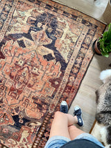 Mishka // 7'4" x 4'11" - Vintage Rug at Petrichor Vintage Co.