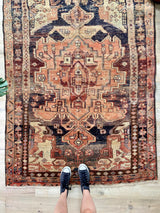 Mishka // 7'4" x 4'11" - Vintage Rug at Petrichor Vintage Co.