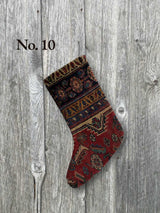 holiday vintage rug stocking