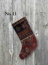 holiday vintage rug stocking