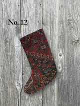holiday vintage rug stocking