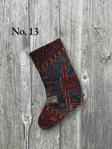 holiday vintage rug stocking