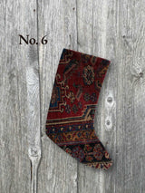 holiday vintage rug stocking
