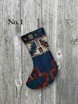 holiday vintage rug stocking