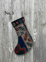 holiday vintage rug stocking