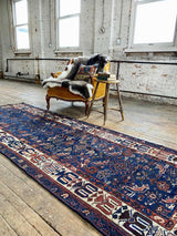 antique Caucasian runner rug