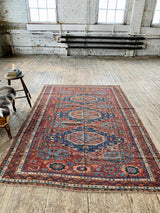 antique Caucasian Soumak area rug