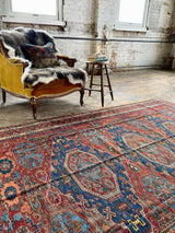 antique Caucasian Soumak area rug