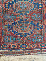 antique Caucasian Soumak area rug