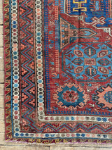 antique Caucasian Soumak area rug