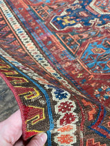 antique Caucasian Soumak area rug