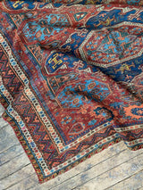 antique Caucasian Soumak area rug