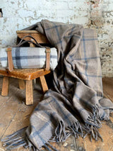 Recycled Wool Plaid Blanket Sustainable Home Decor at Woven Kin Home