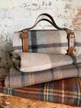 Recycled Wool Plaid Blanket Sustainable Home Decor at Woven Kin Home