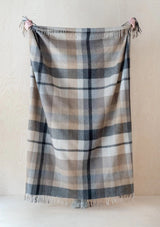 Recycled Wool Plaid Blanket Sustainable Home Decor at Woven Kin Home