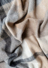 Recycled Wool Plaid Blanket Sustainable Home Decor at Woven Kin Home