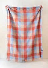 Recycled Wool Plaid Blanket Sustainable Home Decor at Woven Kin Home