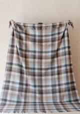 recycled wool plaid blanket sustainable home decor at Woven Kin Home