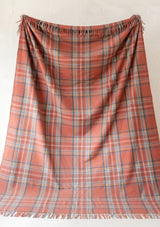 recycled wool plaid blanket sustainable home decor at Woven Kin Home