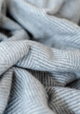 Recycled Wool Herringbone Blanket Sustainable Home Decor at Woven Kin Home