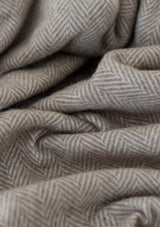 Recycled Wool Herringbone Blanket Sustainable Home Decor at Woven Kin Home