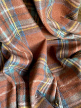 Recycled Wool Plaid Blanket Sustainable Home Decor at Woven Kin Home