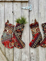 Antique Rug Christmas Stocking