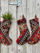Antique Rug Christmas Stocking
