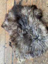 organic sheepskin rug tan & brown mix