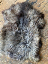 organic sheepskin rug tan & brown mix