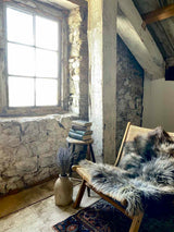 organic sheepskin rug tan & brown mix