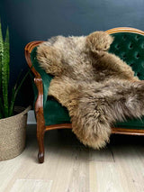 organic sheepskin rug - fluffy auburn