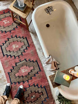 Vintage Turkish runner rug