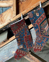 holiday vintage rug stockings