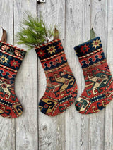 Antique Rug Christmas Stocking