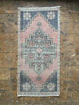 Vintage Turkish Tiny Accent Rug